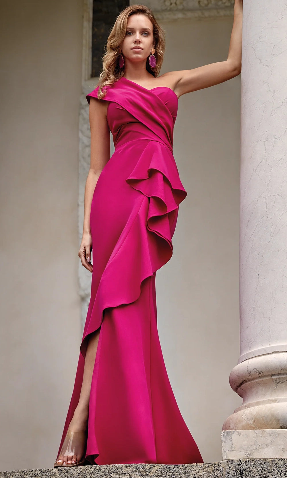 Alyce Paris 27646 - Ruffle One Shoulder Fitted Gown - view 5