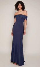 Alyce Paris 27680 - Ruched Off Shoulder Jersey Dress - designer bridesmaid dress at Silhouette Dresses