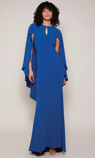 Alyce Paris 27683 - Keyhole Neckline Cape Sleeve Formal Gown - designer mother of the bride dress at Silhouette Dresses