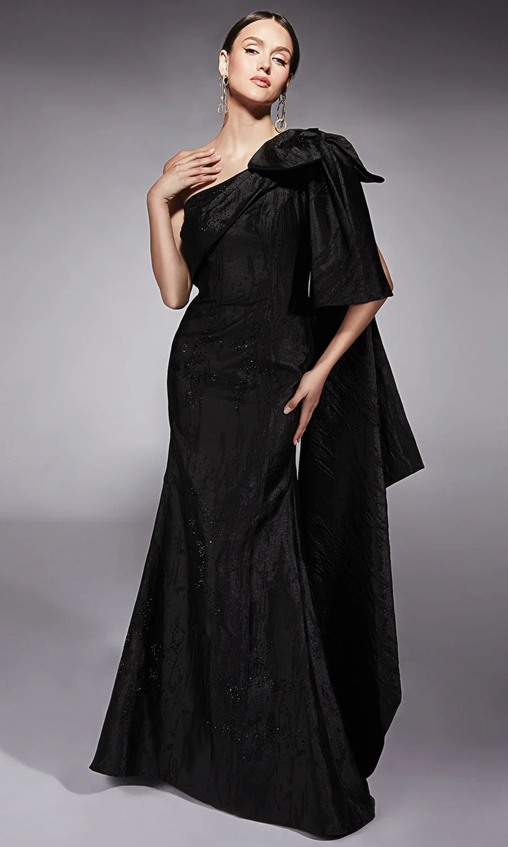 Alyce Paris 27731 - One Shoulder Bow Sheath Dress - designer pageant gown at Silhouette Dresses