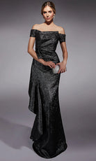 Alyce Paris 27735 - Off Shoulder Foldover Sheath Gown - designer evening gown at Silhouette Dresses