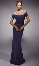 Alyce Paris 27745 - Straight Neck Ruched Evening Dress - designer formal gown at Silhouette Dresses