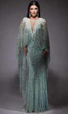 Alyce Paris 27752 - Beaded Illusion V-Neck Evening Gown - view 4