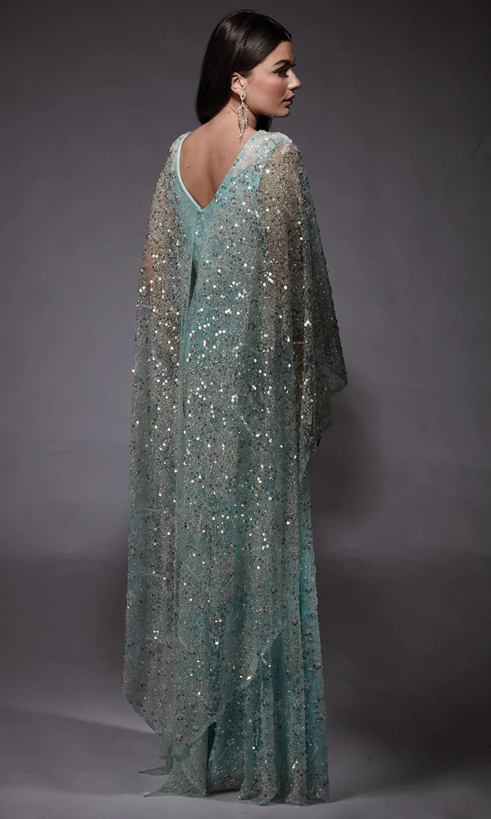 Alyce Paris 27752 - Beaded Illusion V-Neck Evening Gown - detail view