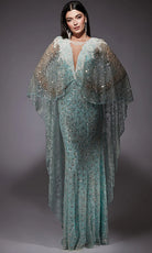 Alyce Paris 27752 - Beaded Illusion V-Neck Evening Gown - back view