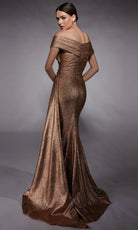 Alyce Paris 27767 - Crisscross Bodice Off Shoulder Jacquard Dress - view 6