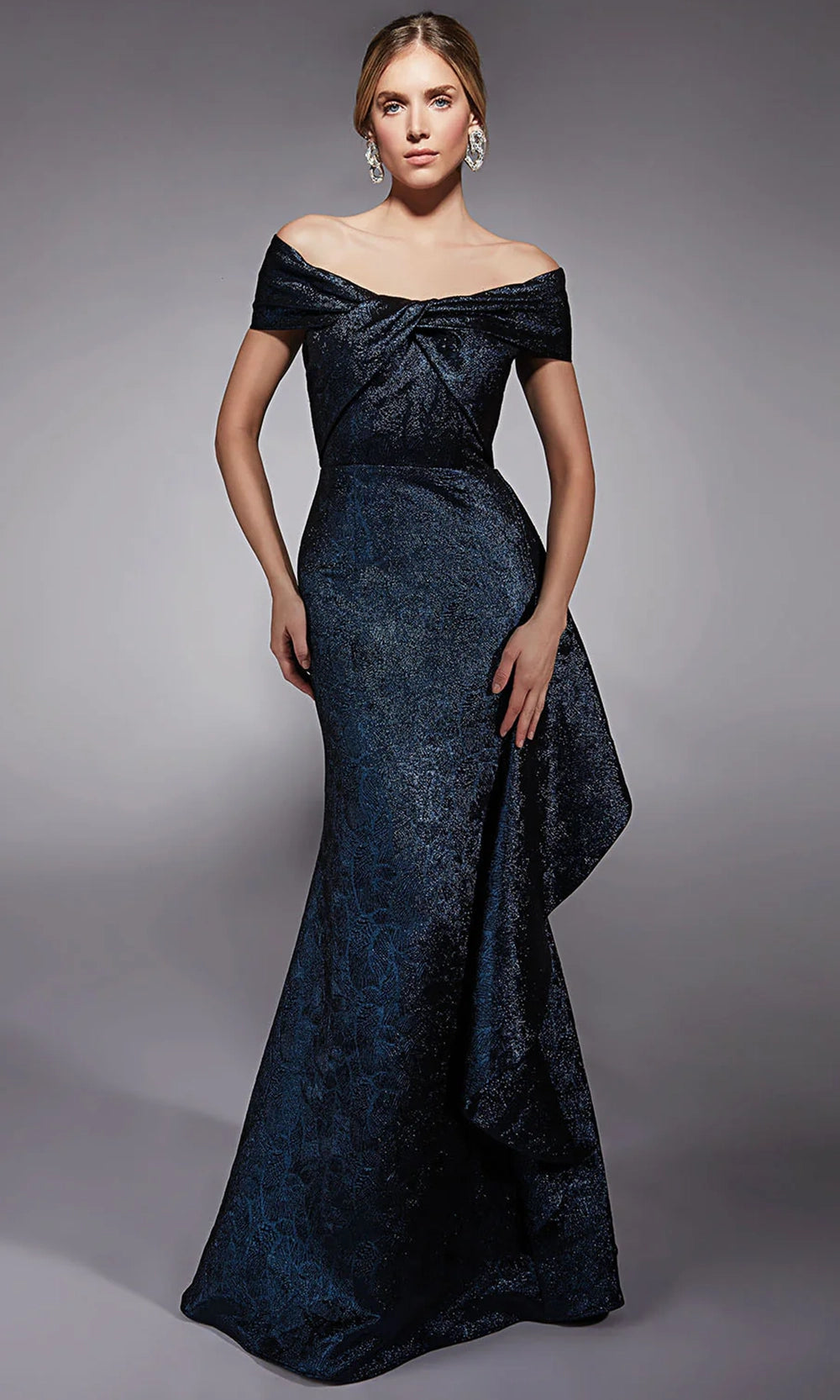 Alyce Paris 27774 - Knotted Off Shoulder Mermaid Gown - designer prom dress at Silhouette Dresses