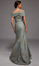 Alyce Paris 27802 - Off Shoulder Jacquard Gown - back view