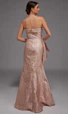 Alyce Paris 27818 - Strapless Jacquard Gown with Peplum Detail