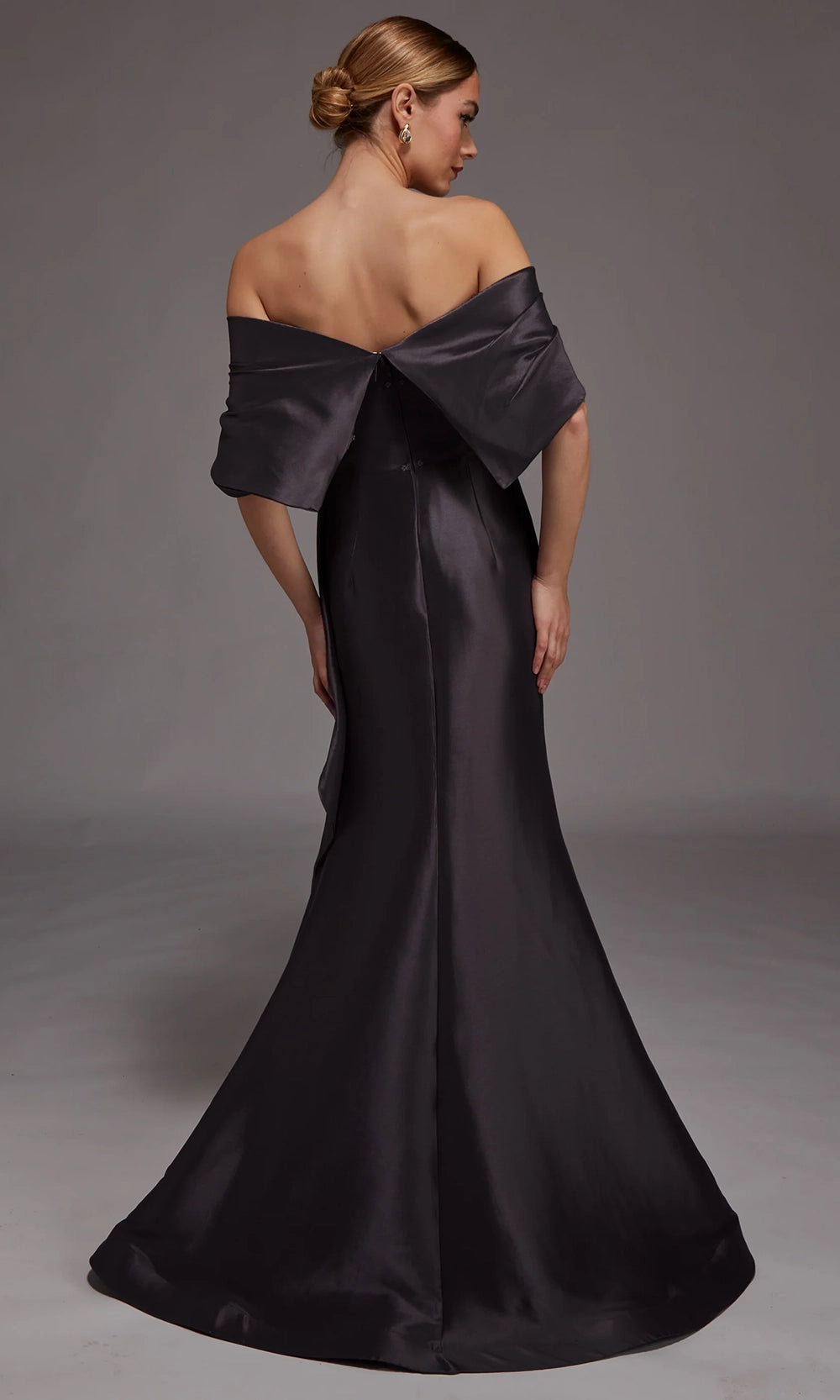 Alyce Paris 27822 - Off Shoulder Draped Skirt Evening Dress - back view