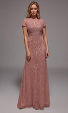 Alyce Paris 27823 - Beaded Illusion Long Sheath Gown - designer formal gown at Silhouette Dresses
