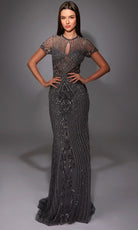 Alyce Paris 27823 - Beaded Illusion Long Sheath Gown - view 4