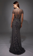Alyce Paris 27823 - Beaded Illusion Long Sheath Gown - back view