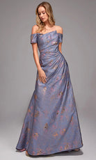 Alyce Paris 27828 - Off-Shoulder Jacquard A-Line - designer mother of the bride dress at Silhouette Dresses