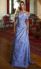Alyce Paris 27828 - Off Shoulder Jacquard A-Line Gown - view 5