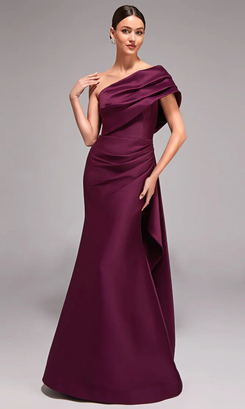 Alyce Paris 27838 - One Shoulder Pleated Evening Gown - designer mother of the bride dress at Silhouette Dresses