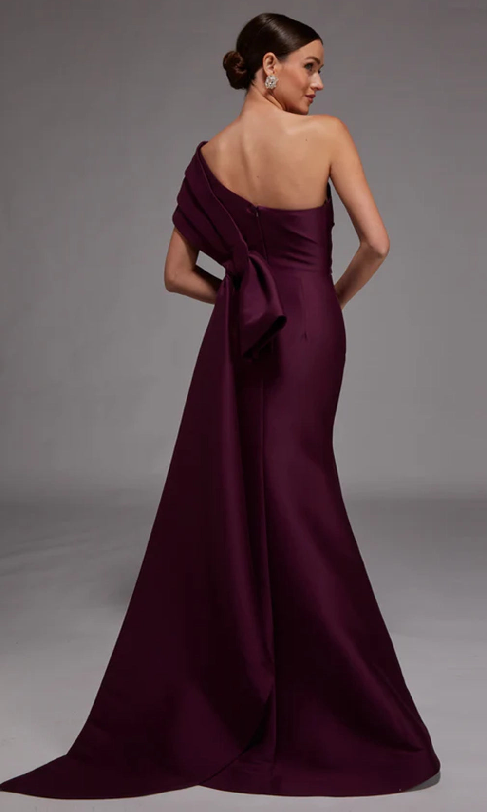 Alyce Paris 27838 - One Shoulder Pleated Evening Gown - back view