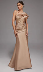 Alyce Paris 27838 - One Shoulder Draped Mermaid Gown - detail view