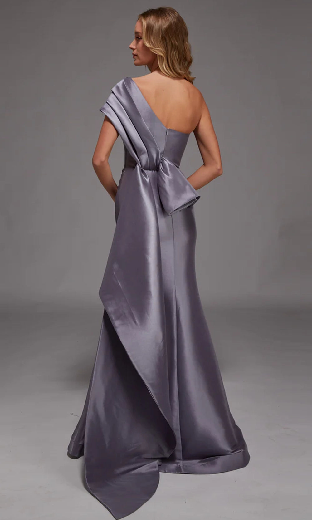 Alyce Paris 27838 - One Shoulder Draped Mermaid Gown - back view