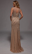 Alyce Paris 27846 - Beaded Illusion Keyhole Evening Gown - back view