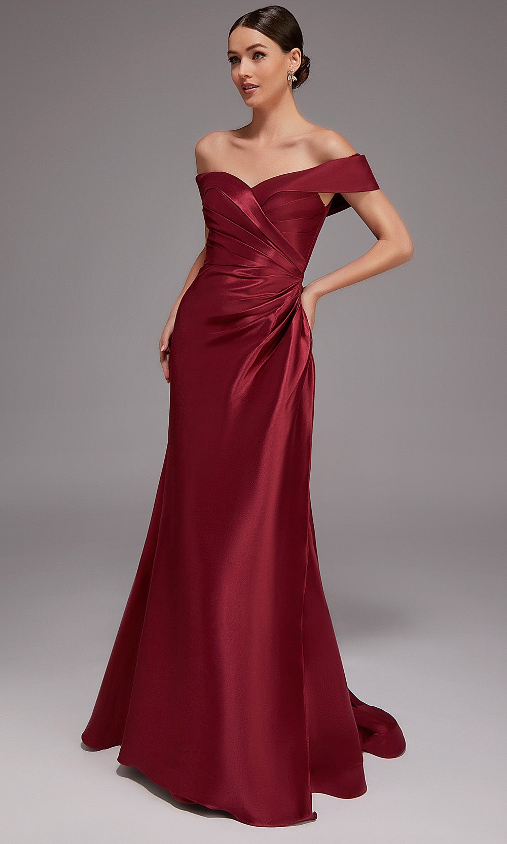 Alyce Paris 27857 - Long Off Shoulder Sheath Evening Gown - designer formal gown at Silhouette Dresses