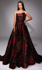 Alyce Paris 27862 - Strapless Ball Gown with Detachable Sleeves - back view