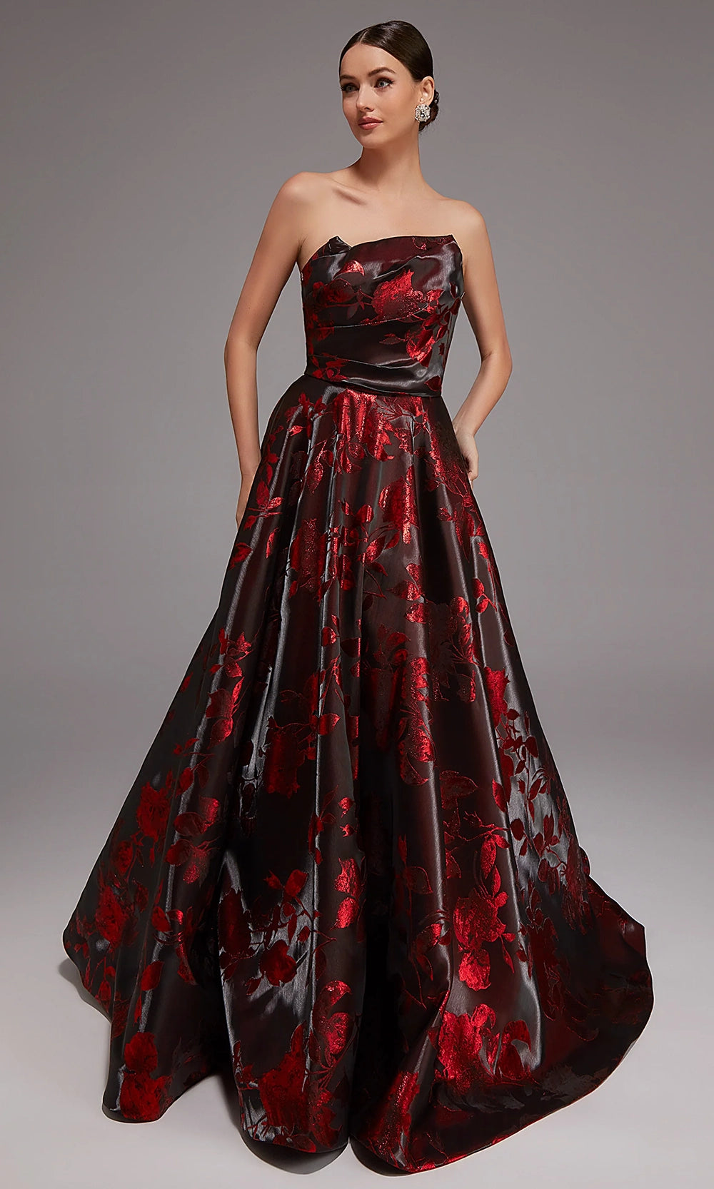 Alyce Paris 27862 - Strapless Ball Gown with Detachable Sleeves - view 4
