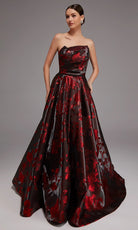 Alyce Paris 27862 - Strapless Ball Gown with Detachable Sleeves - view 4