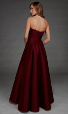 Alyce Paris 27887 - Strapless Straight Neckline Mikado Long Gown