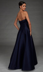 Alyce Paris 27887 - Strapless Straight Neckline Mikado Long Gown
