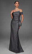 Alyce Paris 27900 - Off Shoulder Side Peplum Long Gown