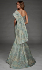 Alyce Paris 27918 - Print Jacquard Mermaid Long Gown