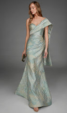Alyce Paris 27918 - Print Jacquard Mermaid Long Gown