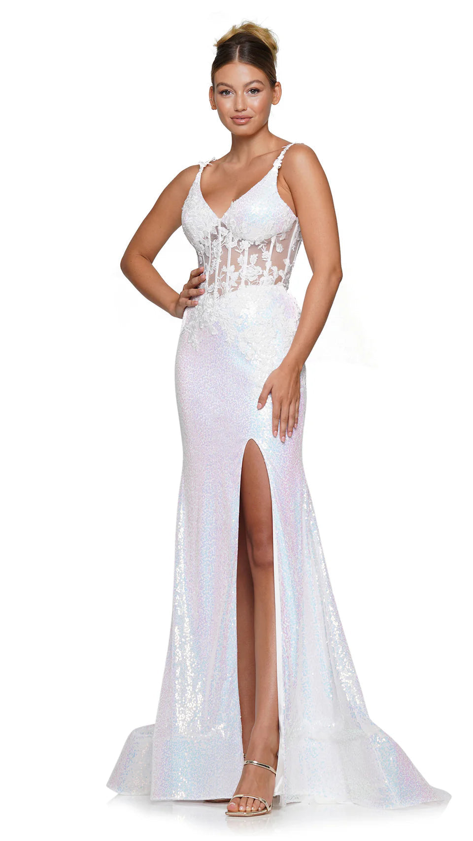 Colors Dress 2848 - Beaded Corset Prom Gown - view 7