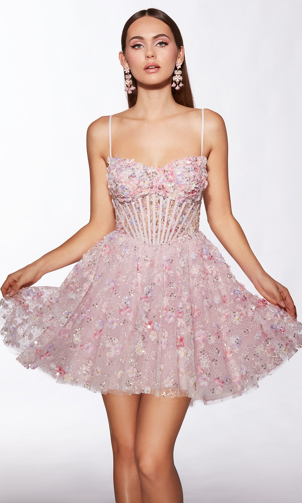 Alyce Paris 30003 - Sweetheart A-Line Dress with 3D Floral Bodice - designer cocktail dress at Silhouette Dresses