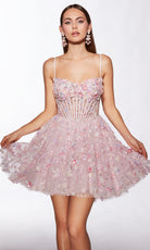 Alyce Paris 30003 - Sweetheart A-Line Dress with 3D Floral Bodice - designer cocktail dress at Silhouette Dresses