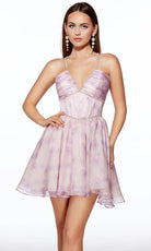 Alyce Paris 30006 - Floral Organza Sleeveless V-Neck Dress - designer cocktail dress at Silhouette Dresses