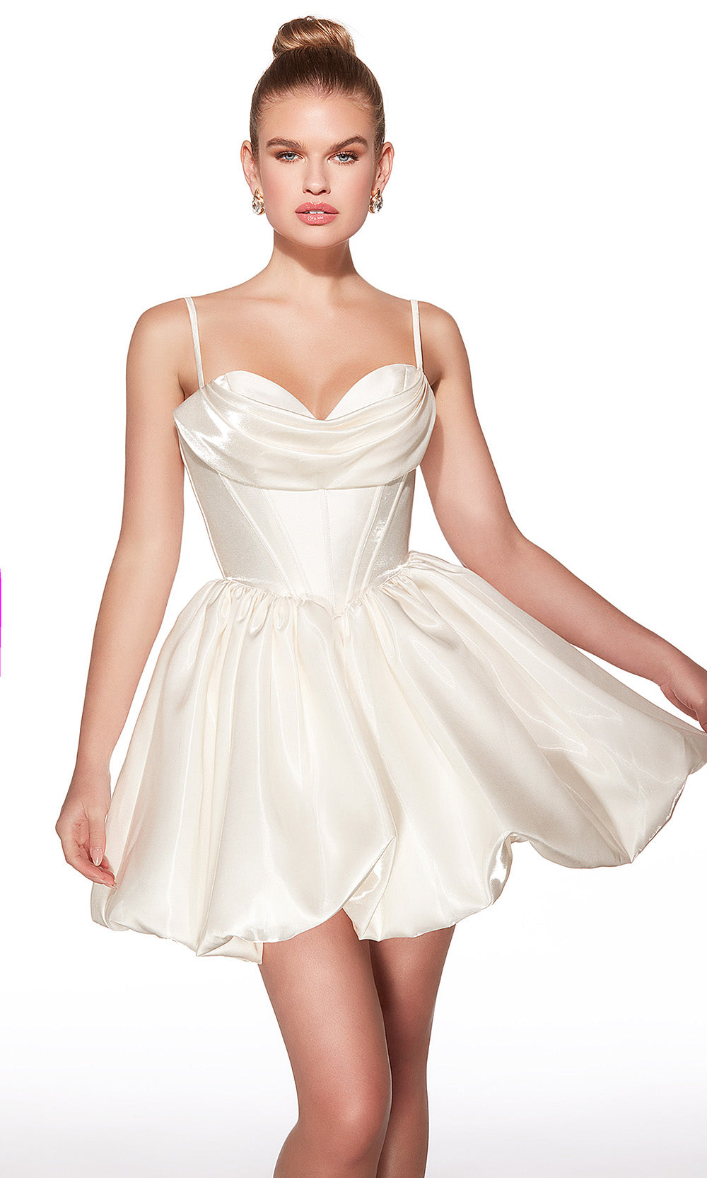 Alyce Paris 30012 - Bubble Skirt Satin Sleeveless Dress - designer cocktail dress at Silhouette Dresses