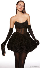 Alyce Paris 30077 - Strapless 3D Rosette A-Line Cocktail Dress - view 4