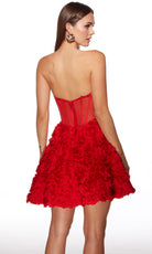 Alyce Paris 30079 - Rosette Strapless Satin Cocktail Dress - detail view