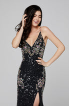 Primavera Couture - 3211 Strappy Plunging V-neck Gown with Slit
