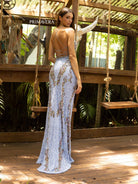 Primavera Couture - 3211 Strappy Plunging V-neck Gown with Slit