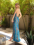 Primavera Couture - 3211 Strappy Plunging V-neck Gown with Slit