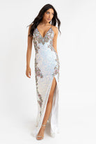 Primavera Couture - 3211 Strappy Plunging V-neck Gown with Slit