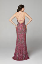 Primavera Couture - 3211 Strappy Plunging V-neck Gown with Slit