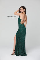 Primavera Couture - 3290 Sequined Sexy Back Gown