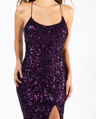 Primavera Couture - 3290 Sequined Sexy Back Gown
