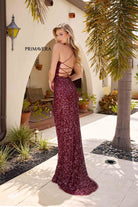 Primavera Couture - 3290 Sequined Sexy Back Gown