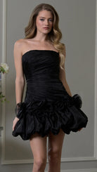 Colors Dress 3671 - Rosette Bubble Hem Strapless Dress - view 6