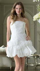 Colors Dress 3671 - Rosette Bubble Hem Strapless Dress - view 7